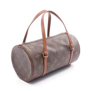 Louis Vuitton leather brown Monogram handbag canvas Papillon